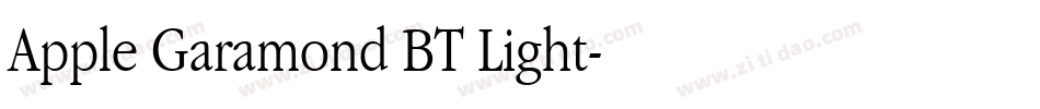 Apple Garamond BT Light字体转换